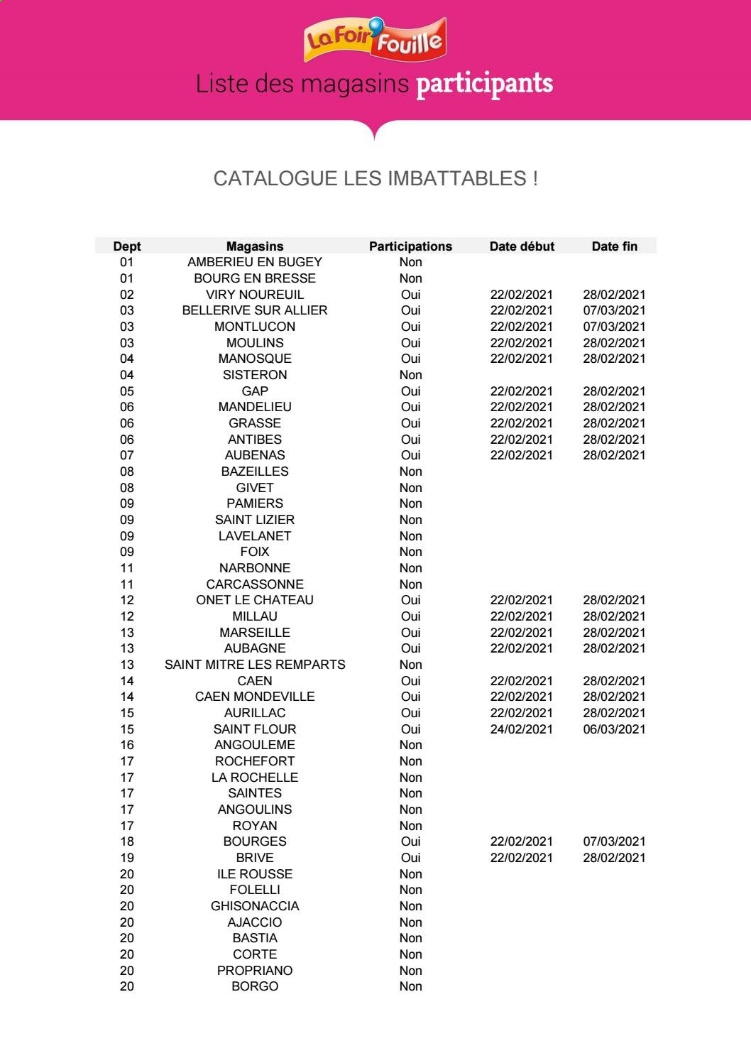 Catalogue La Foir'Fouille. 