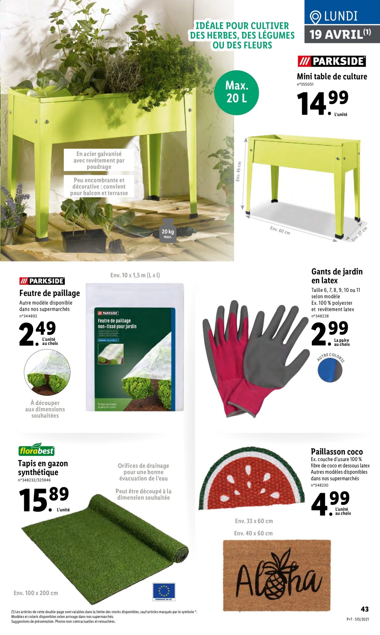 Catalogue Lidl - 14.04.2021 - 20.04.2021. Page 47.