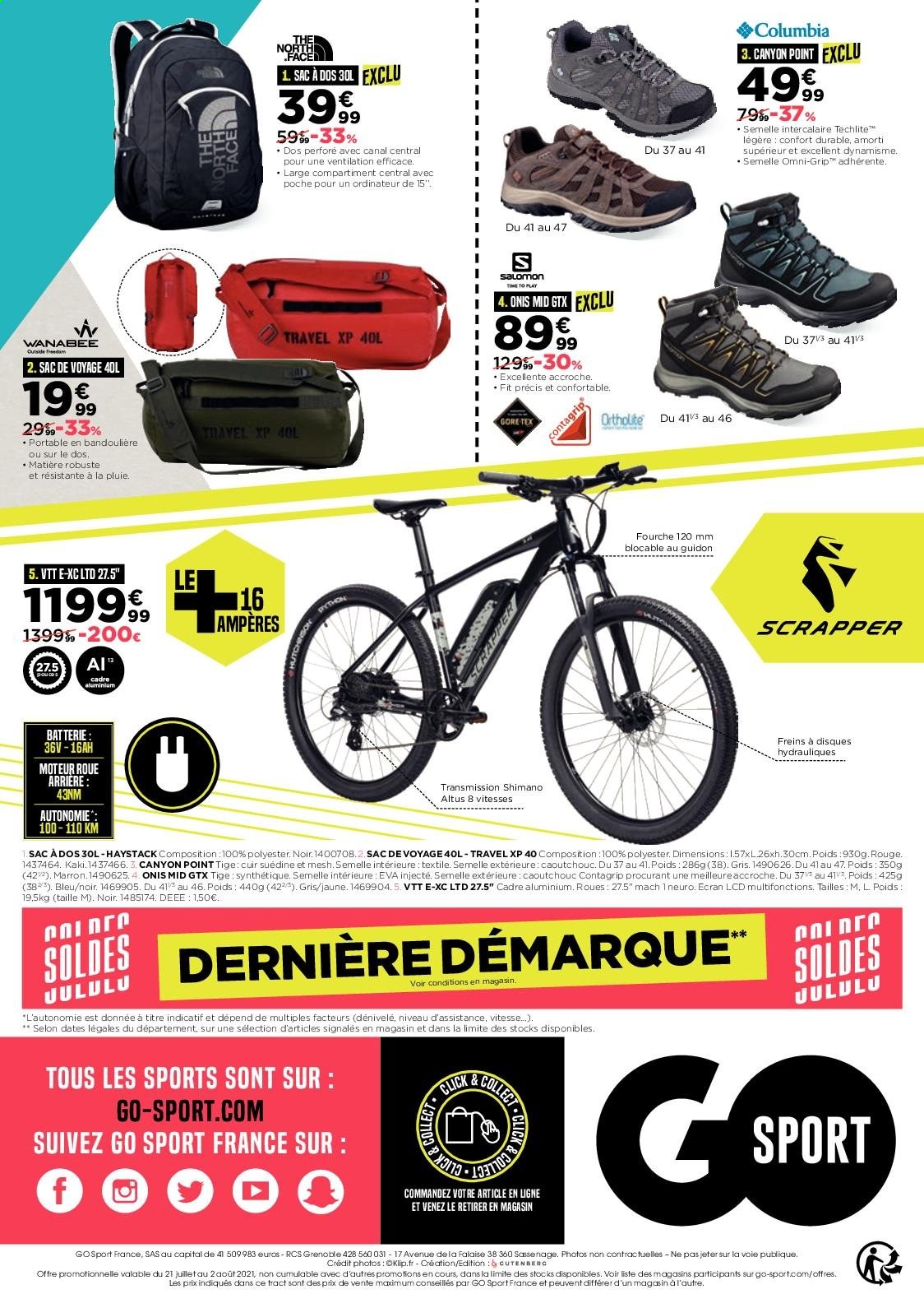 Catalogue Go Sport - 21.07.2021 - 02.08.2021. 