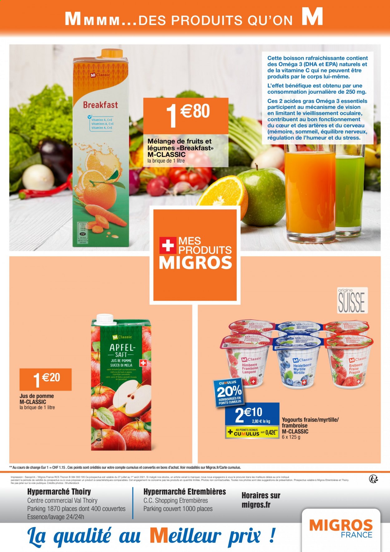 Catalogue Migros France - 27.07.2021 - 01.08.2021. 