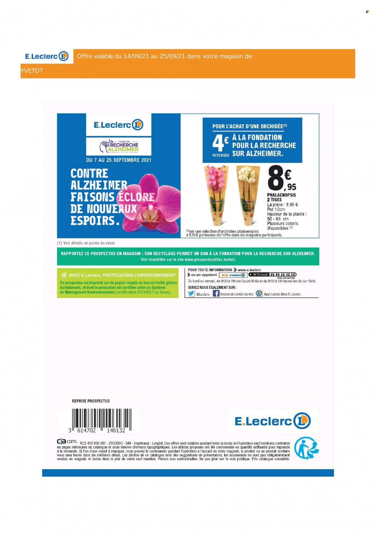 Catalogue E.Leclerc - 14.09.2021 - 25.09.2021. 