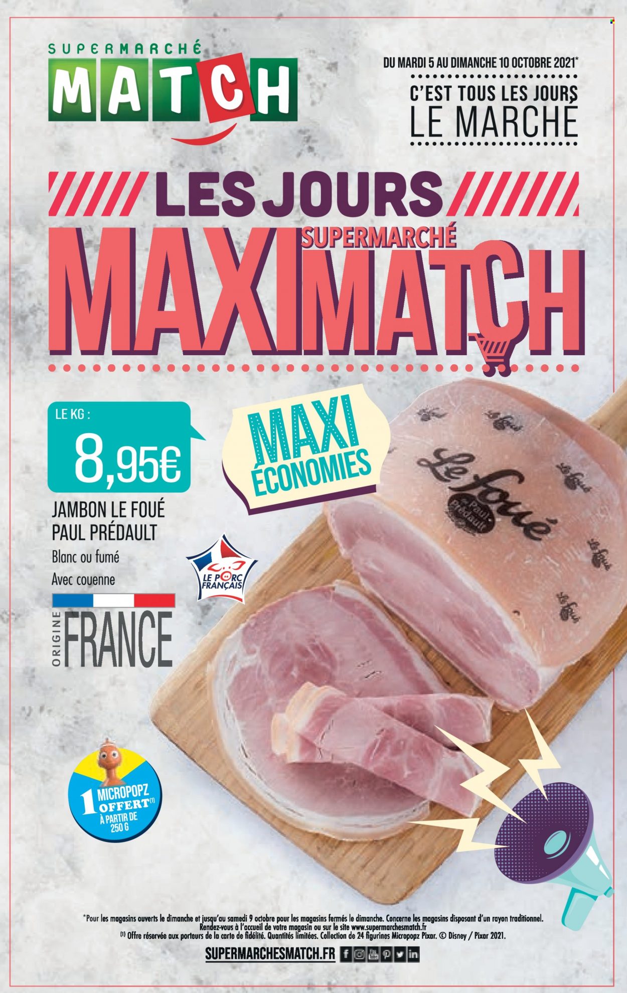 Catalogue Supermarché Match - 05.10.2021 - 10.10.2021. 