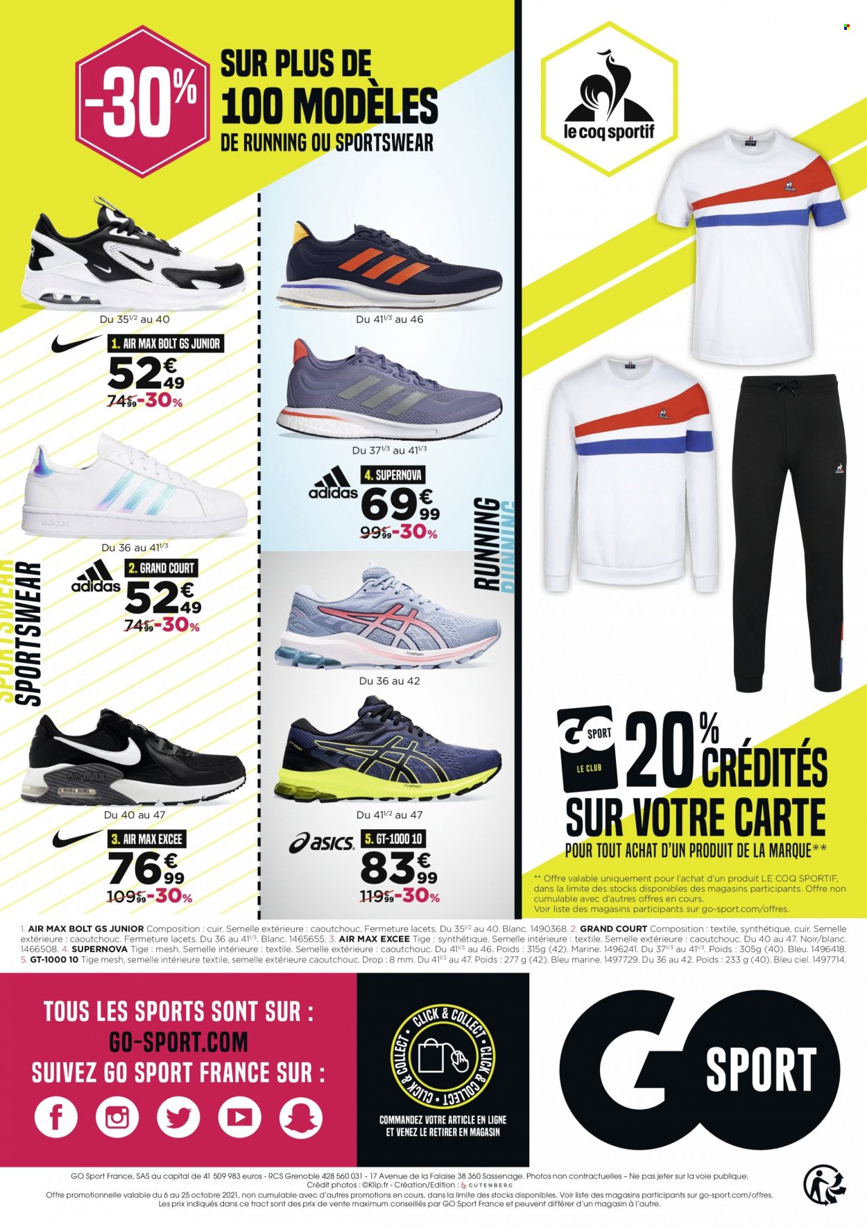 Catalogue Go Sport - 06.10.2021 - 06.11.2021. 