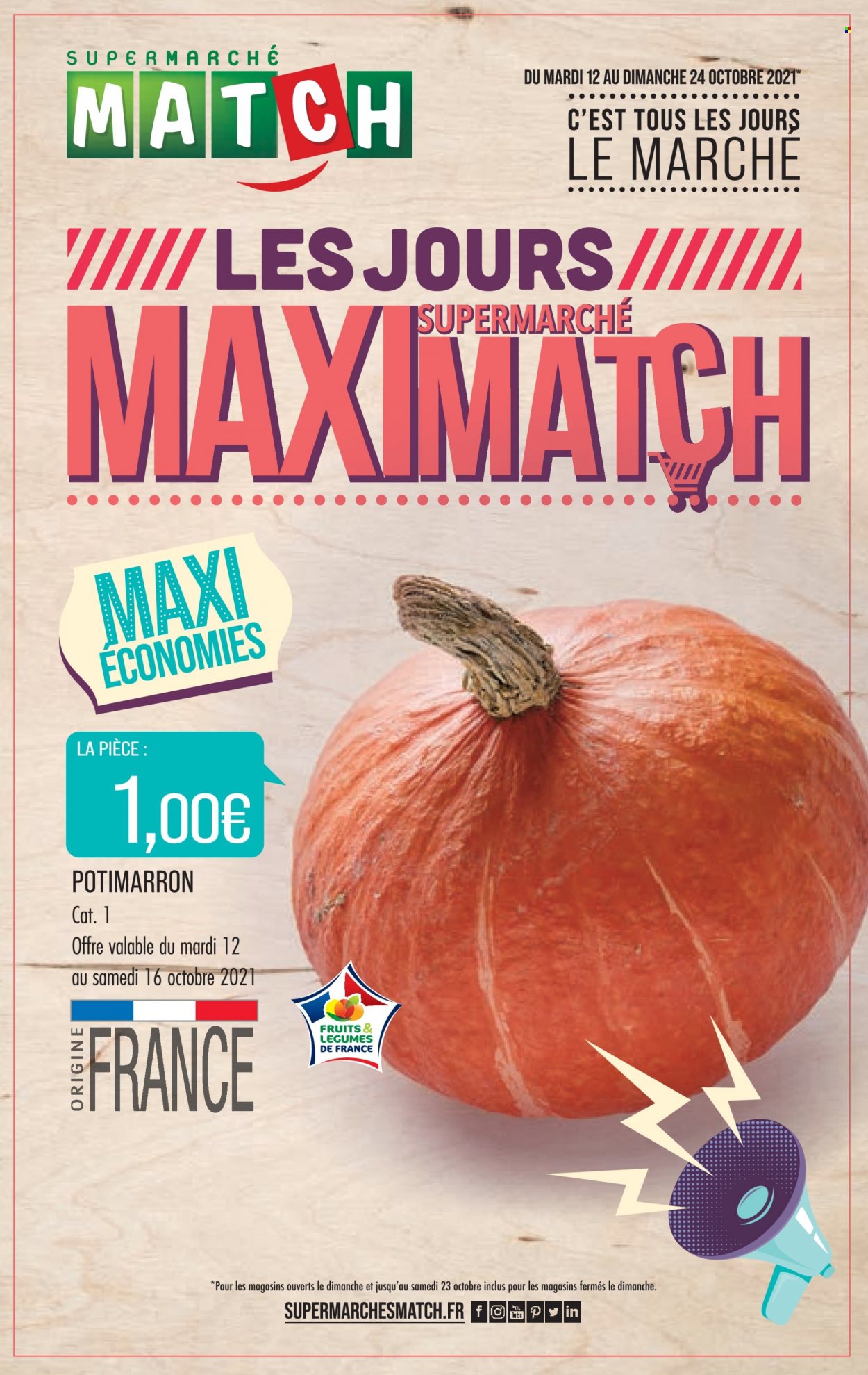 Catalogue Supermarché Match - 12.10.2021 - 24.10.2021. 