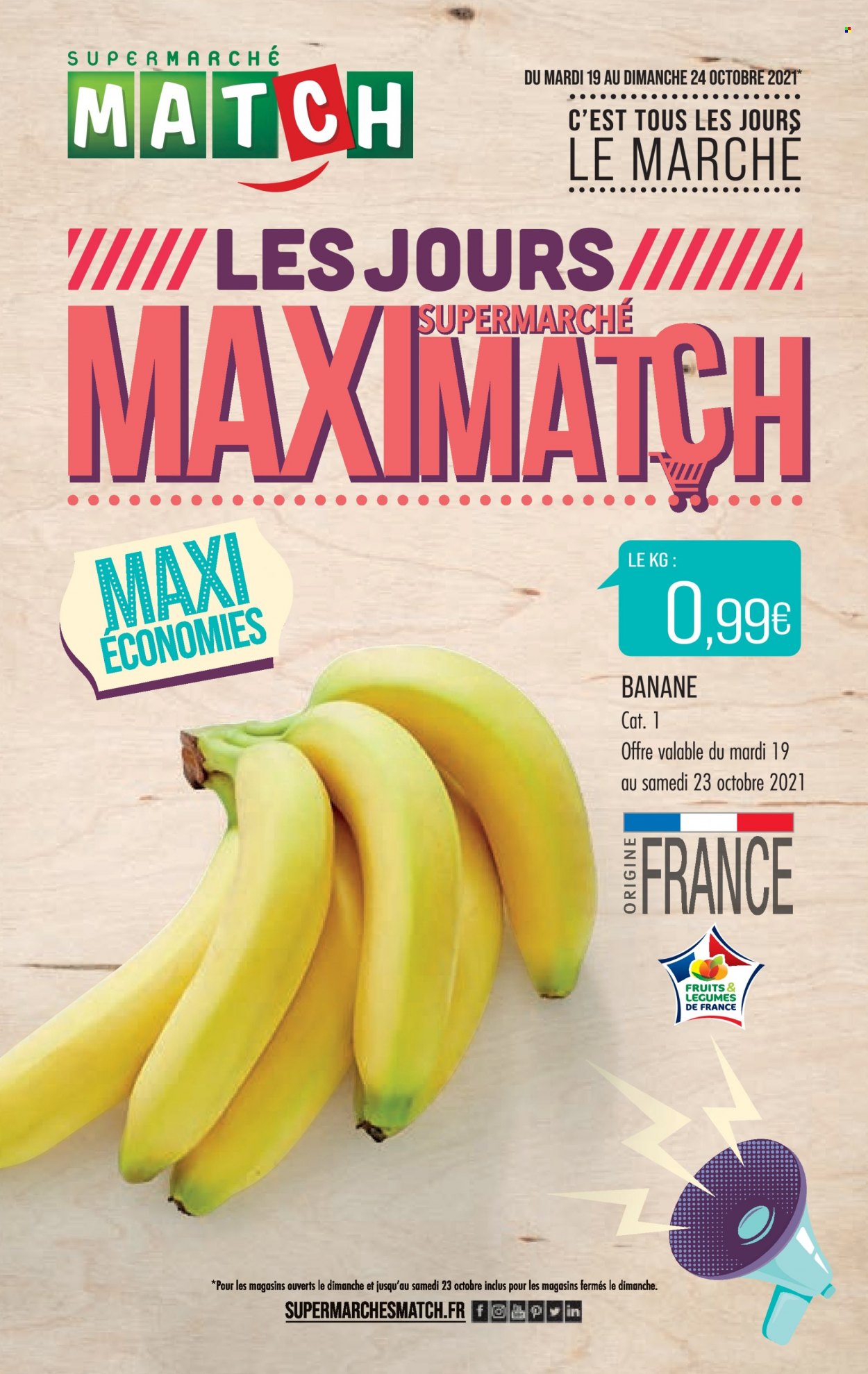 Catalogue Supermarché Match - 19.10.2021 - 24.10.2021. 