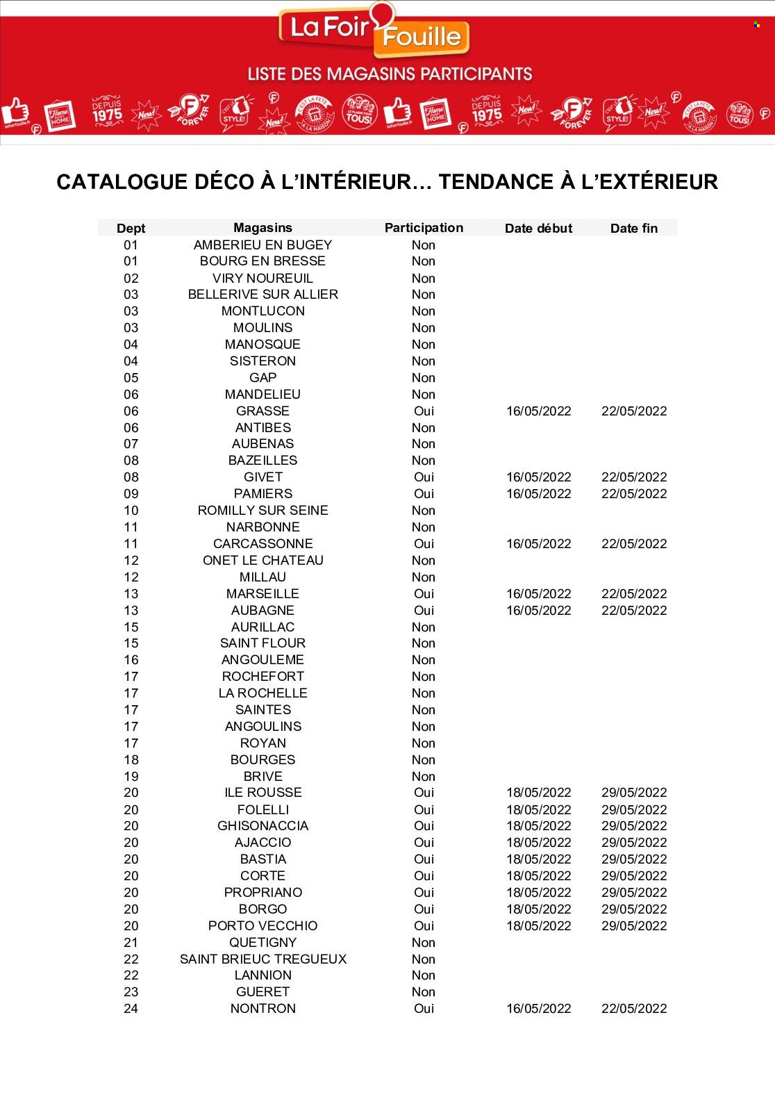 Catalogue La Foir'Fouille - 16.05.2022 - 22.05.2022. 