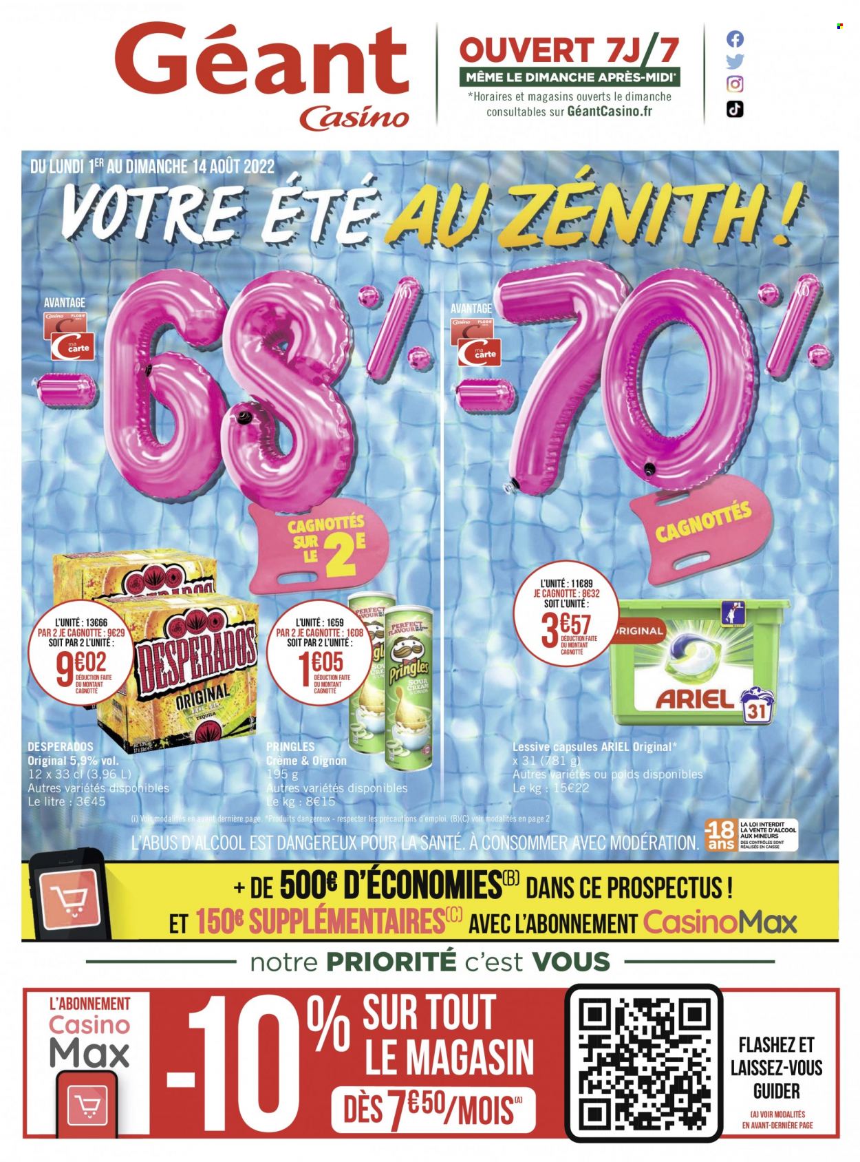 Catalogue Géant Casino - 01.08.2022 - 14.08.2022. 