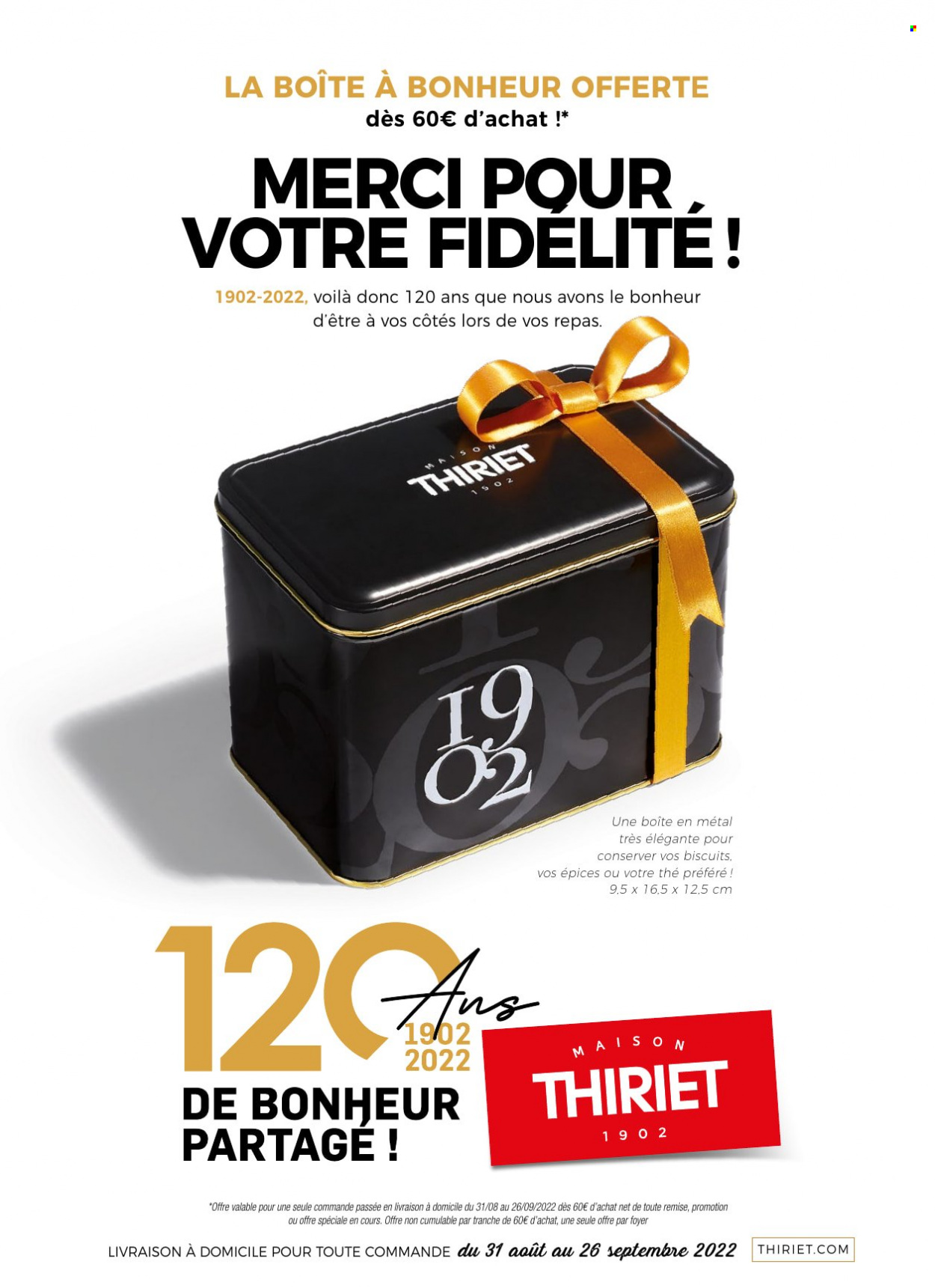 Catalogue Thiriet - 31.08.2022 - 26.09.2022. 