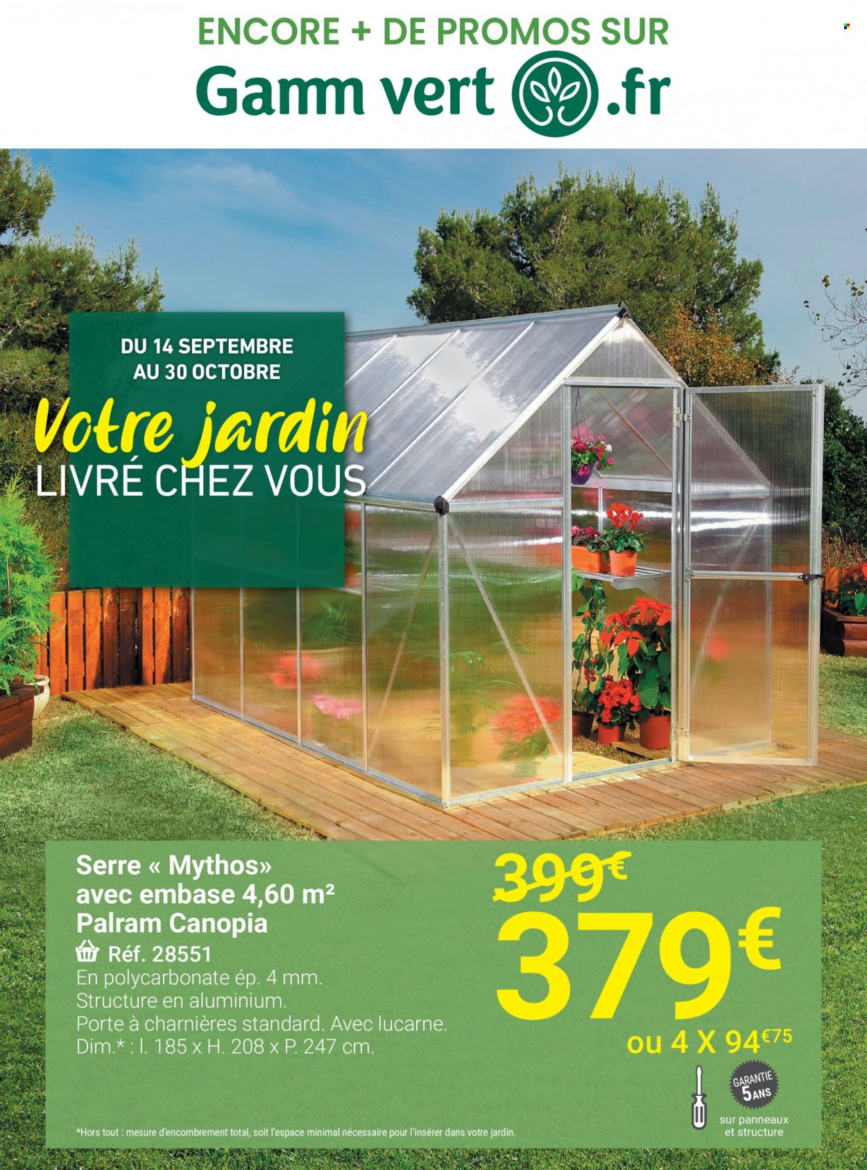 Catalogue Gamm vert - 14.09.2022 - 30.10.2022. 