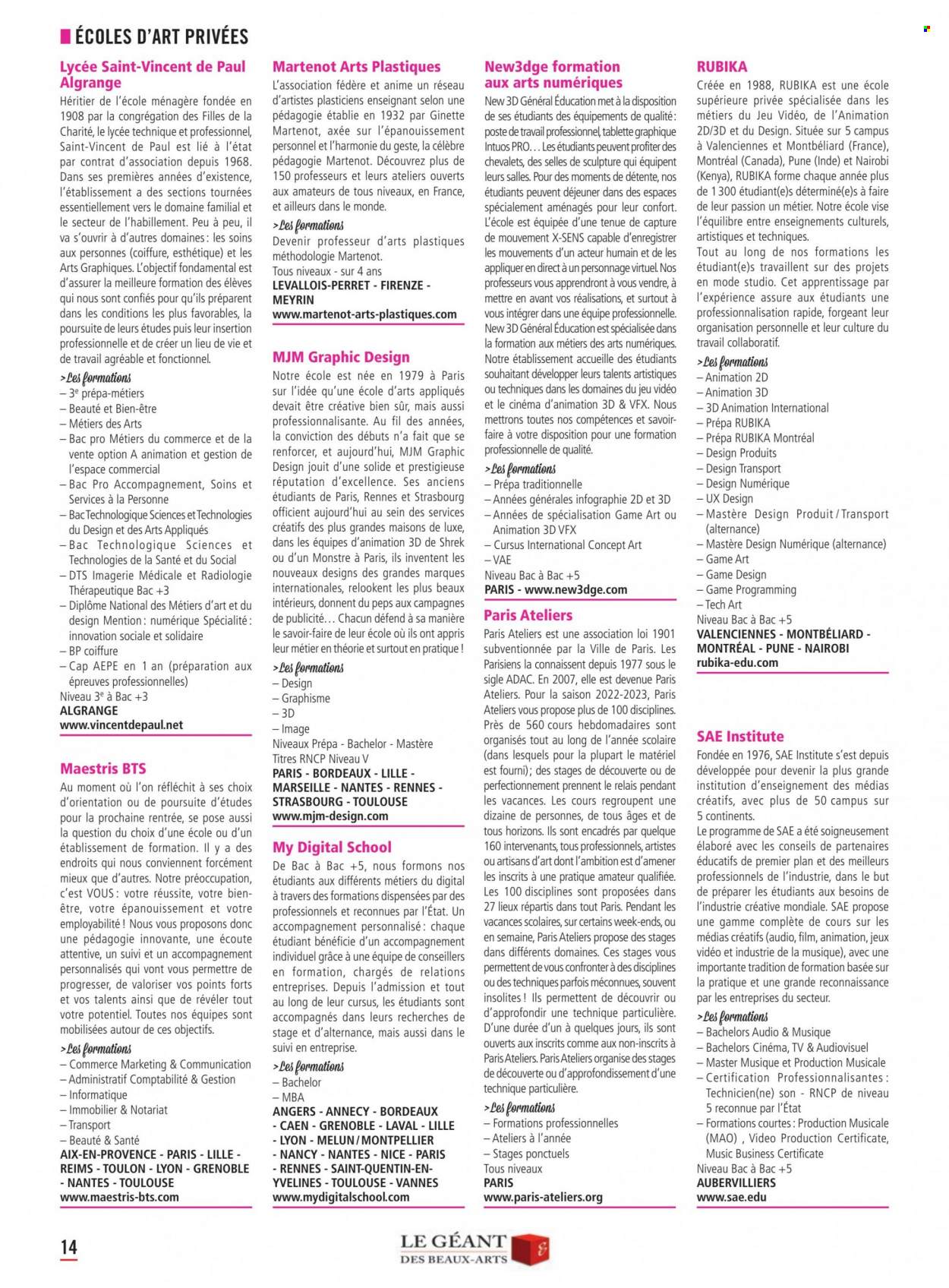 Catalogue Le Géant des Beaux-Arts. 