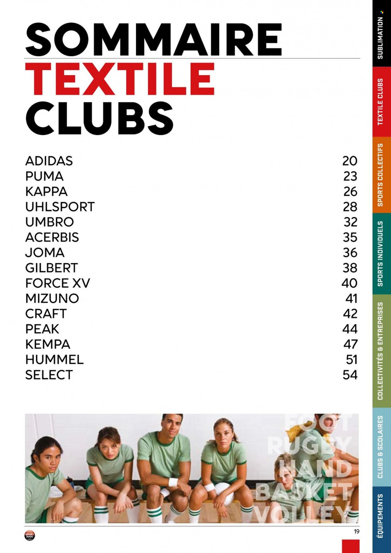Catalogue Sport 2000. Page 19.