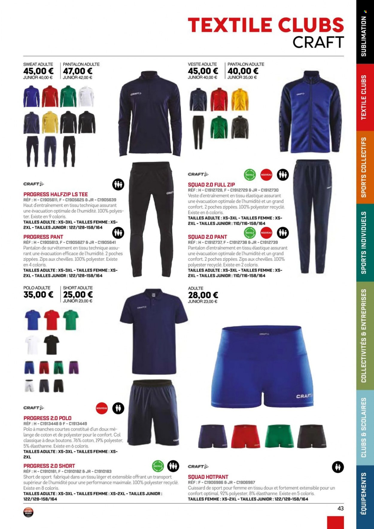 Catalogue Sport 2000. Page 43.