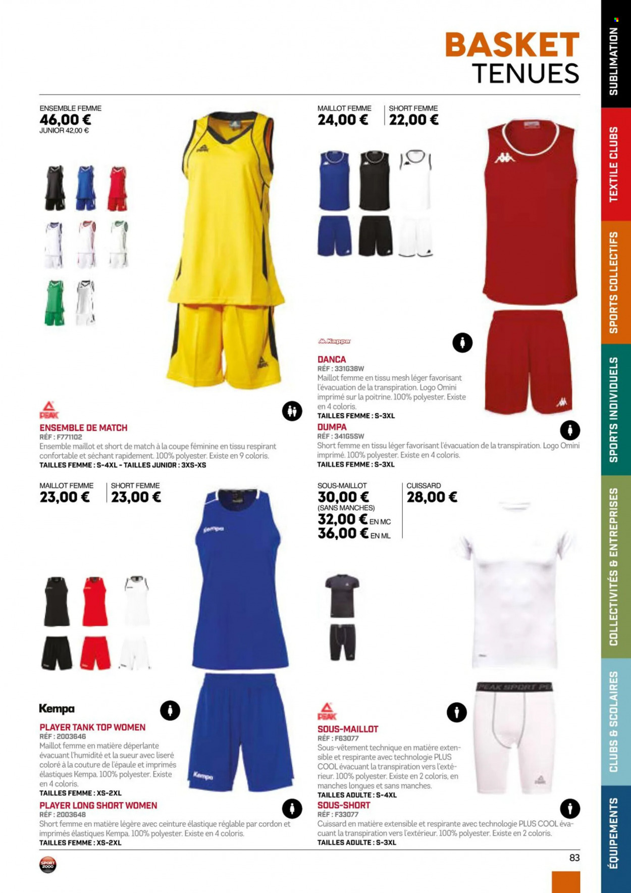 Catalogue Sport 2000. Page 83.