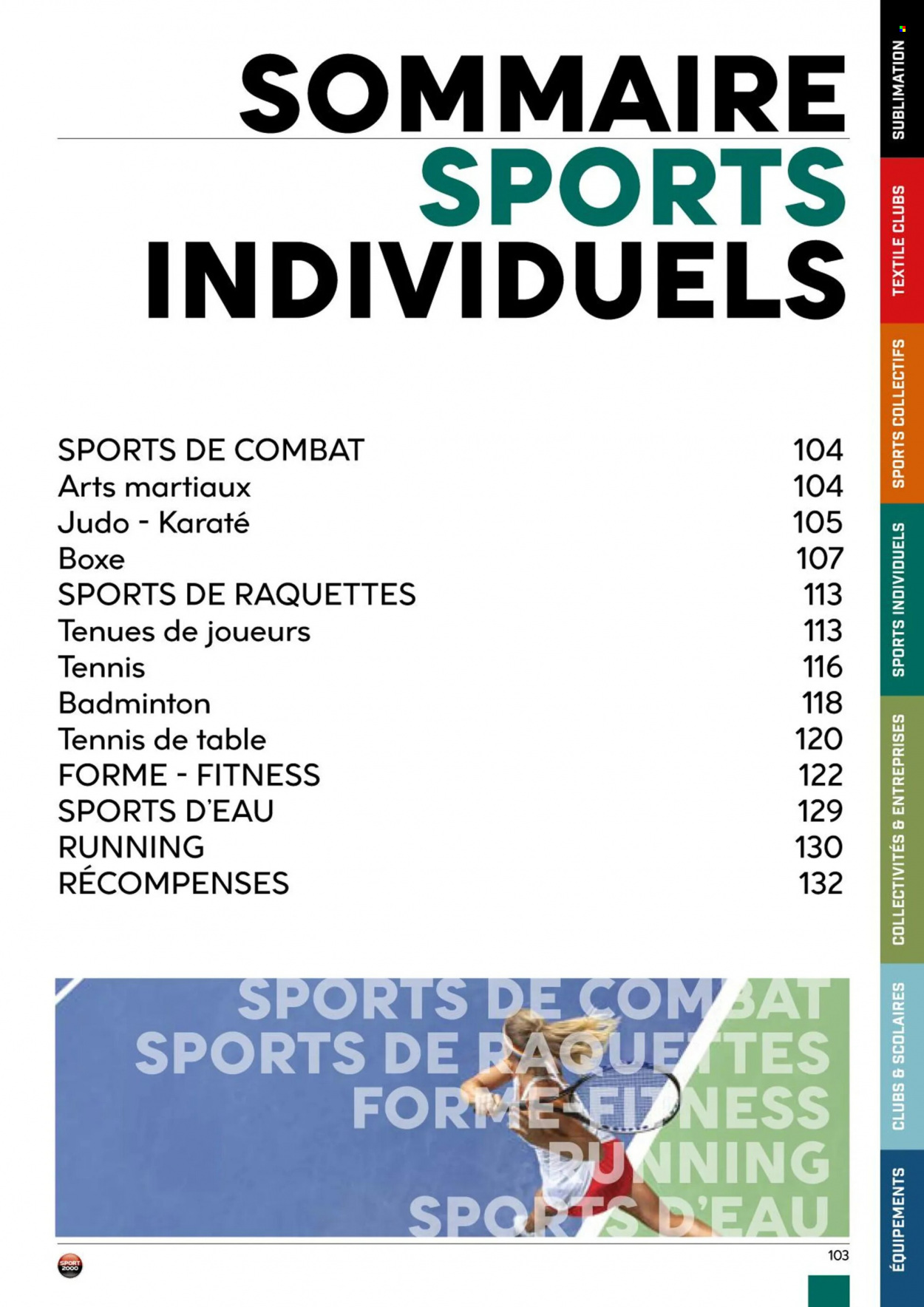 Catalogue Sport 2000. Page 103.