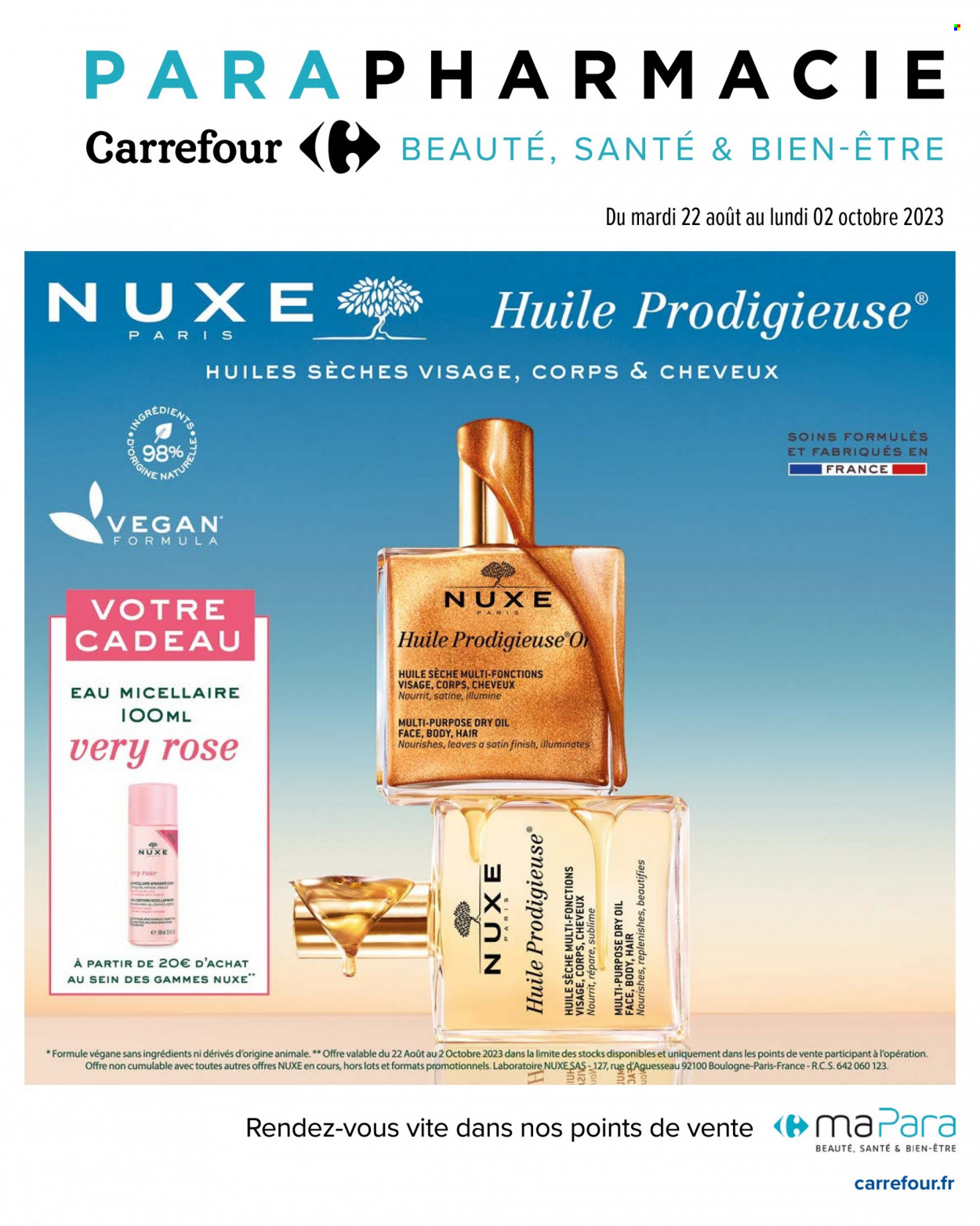 Catalogue Carrefour Hypermarchés - 22.08.2023 - 02.10.2023. Page 1.