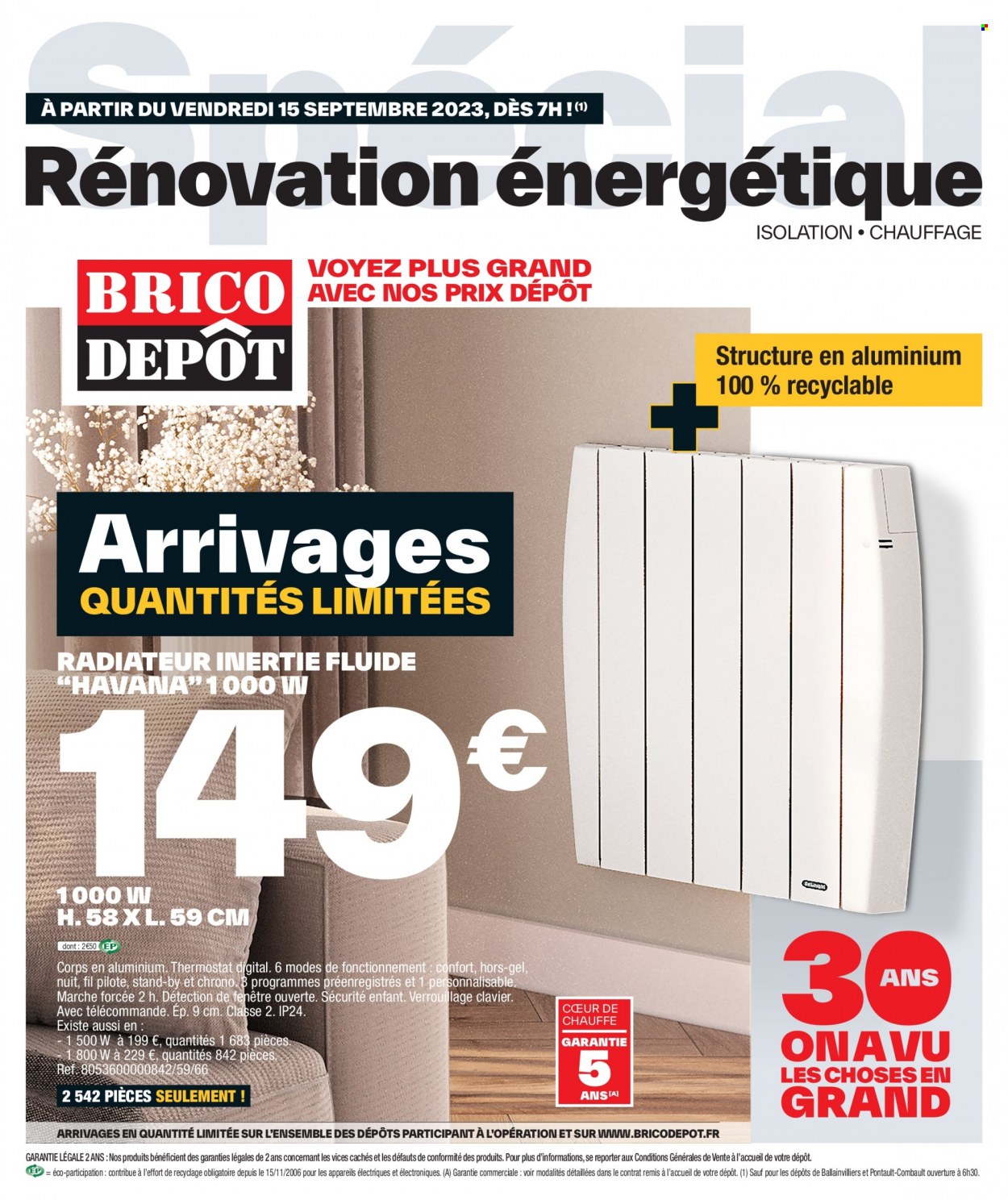 Catalogue Brico Dépôt - 15.09.2023 - 05.10.2023. Page 1.