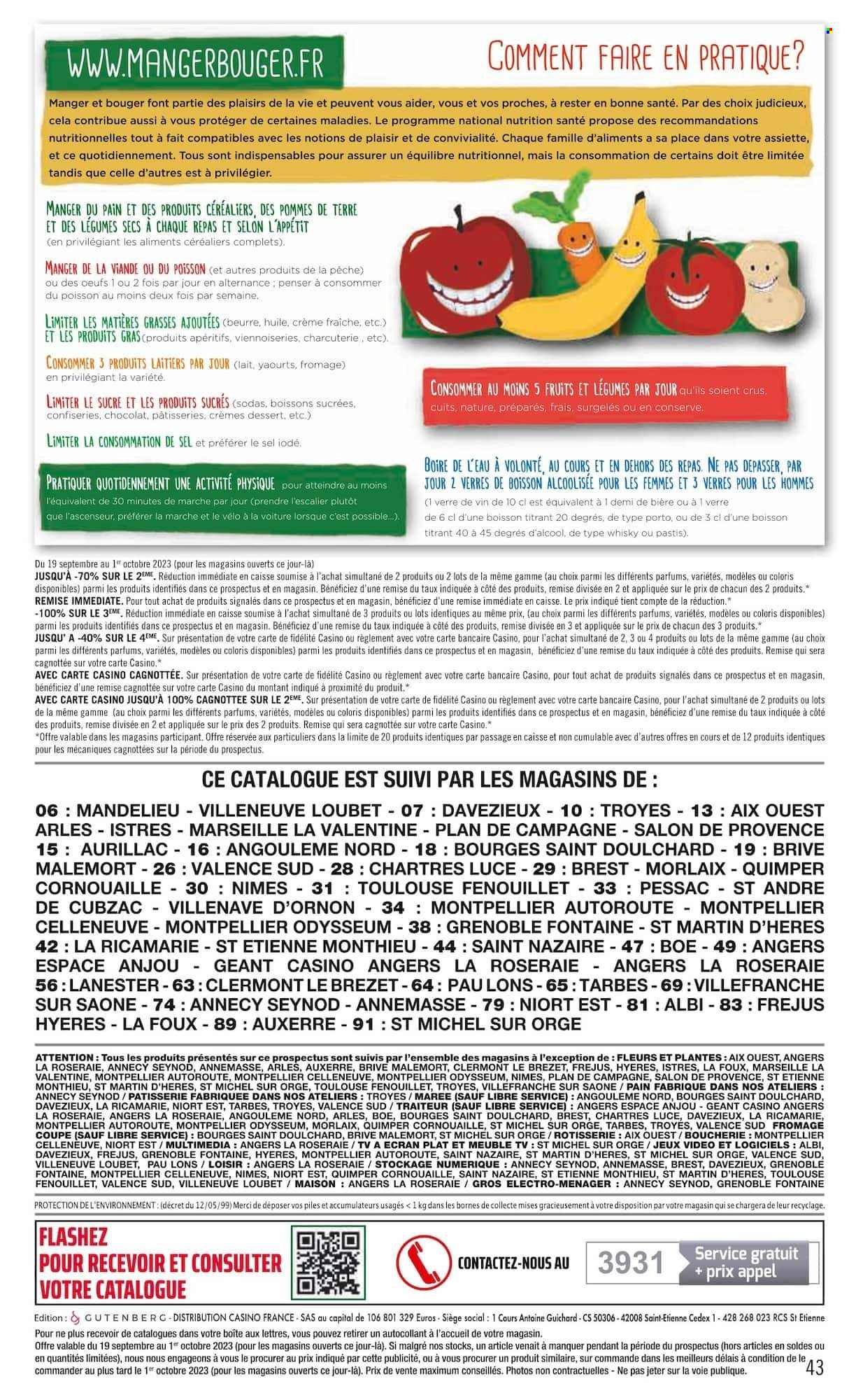 Catalogue Géant Casino - 19.09.2023 - 01.10.2023. Page 43.