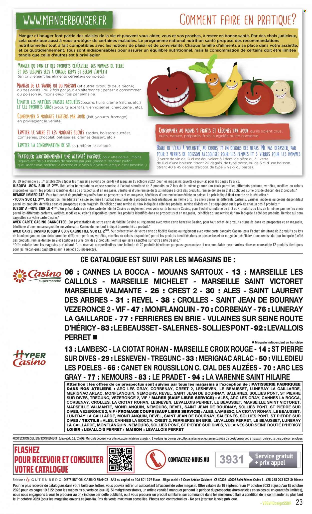 Catalogue Casino Supermarchés - 19.09.2023 - 01.10.2023. Page 23.