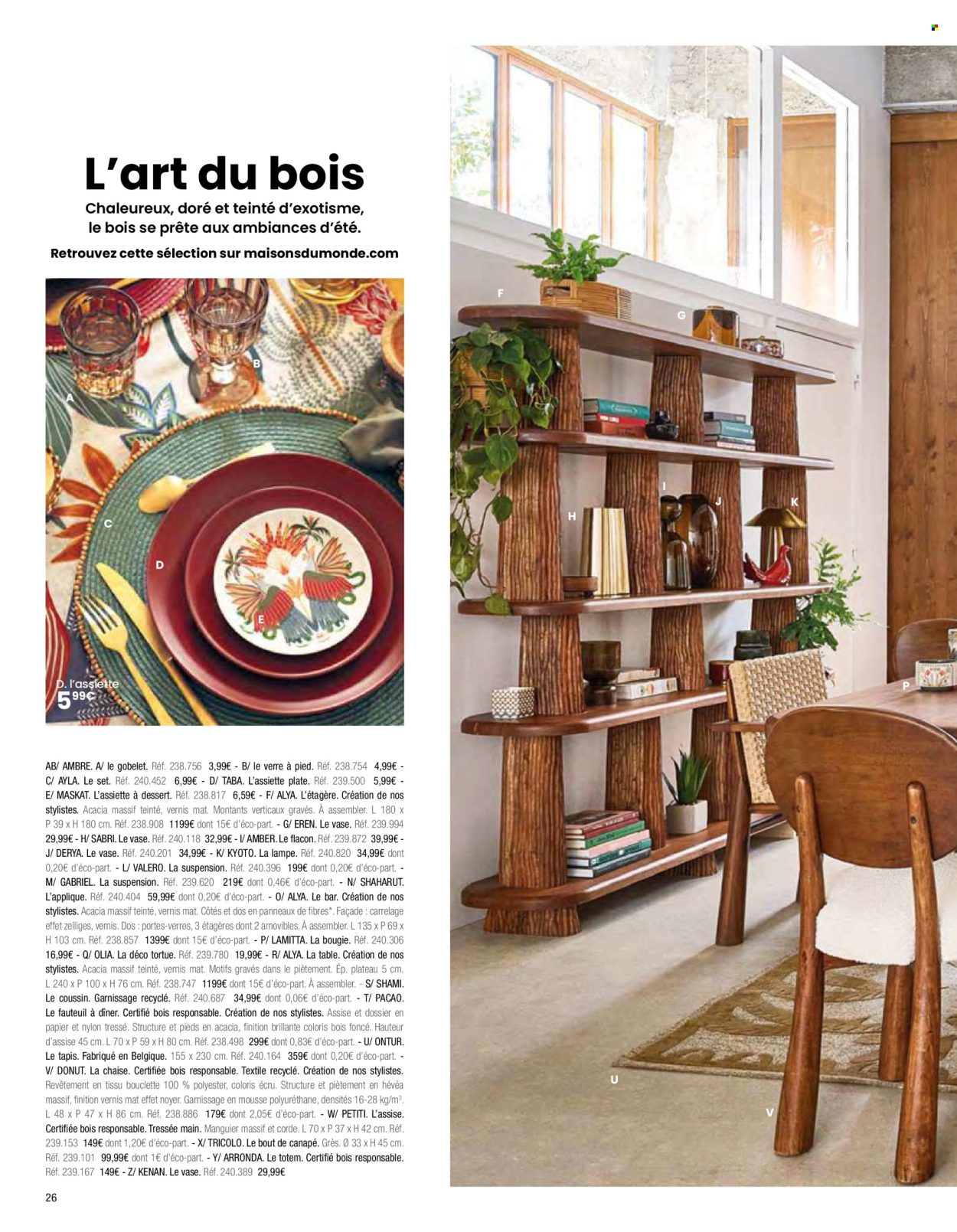 Catalogue Maisons du Monde. 