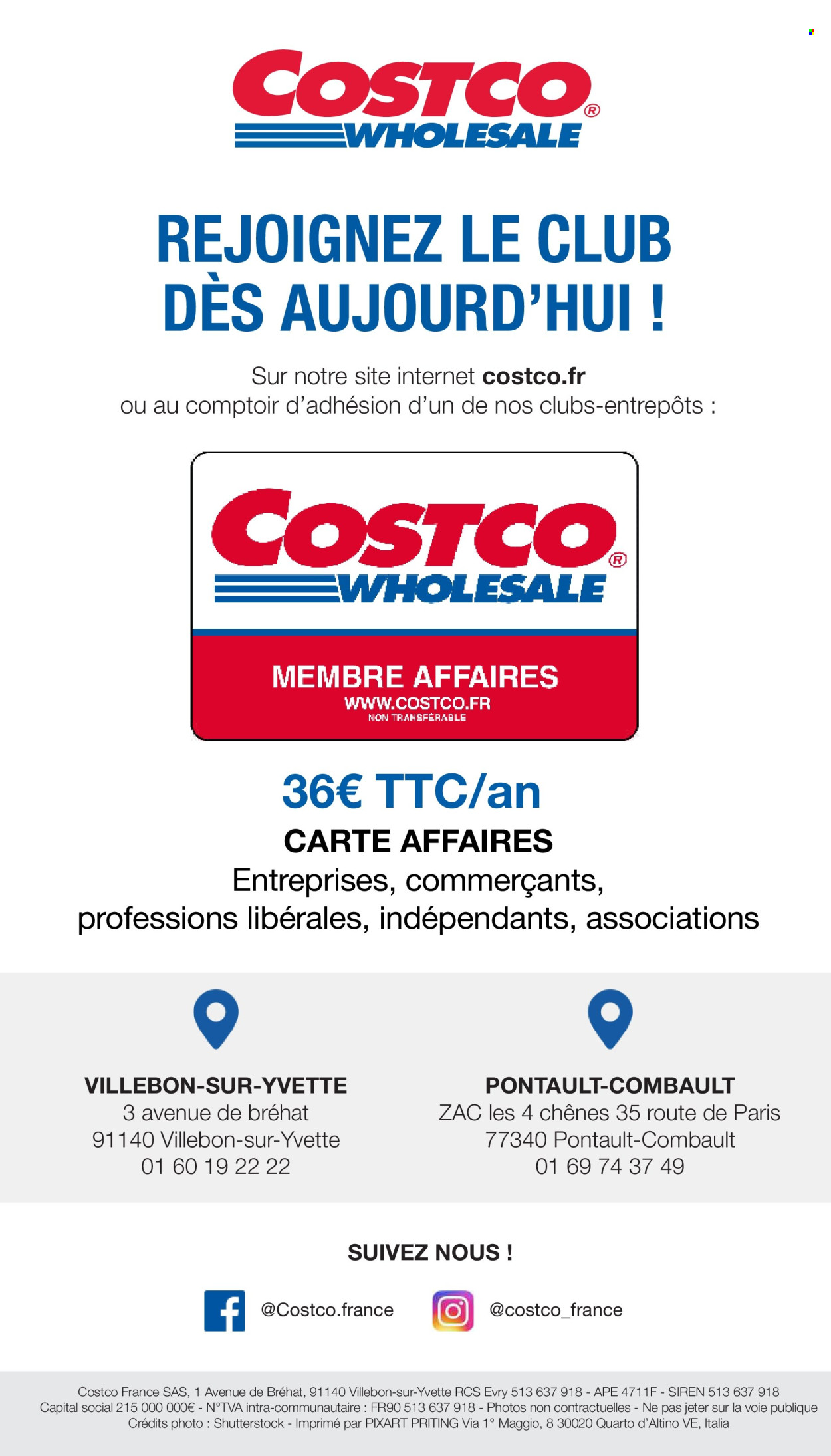 Catalogue Costco. 