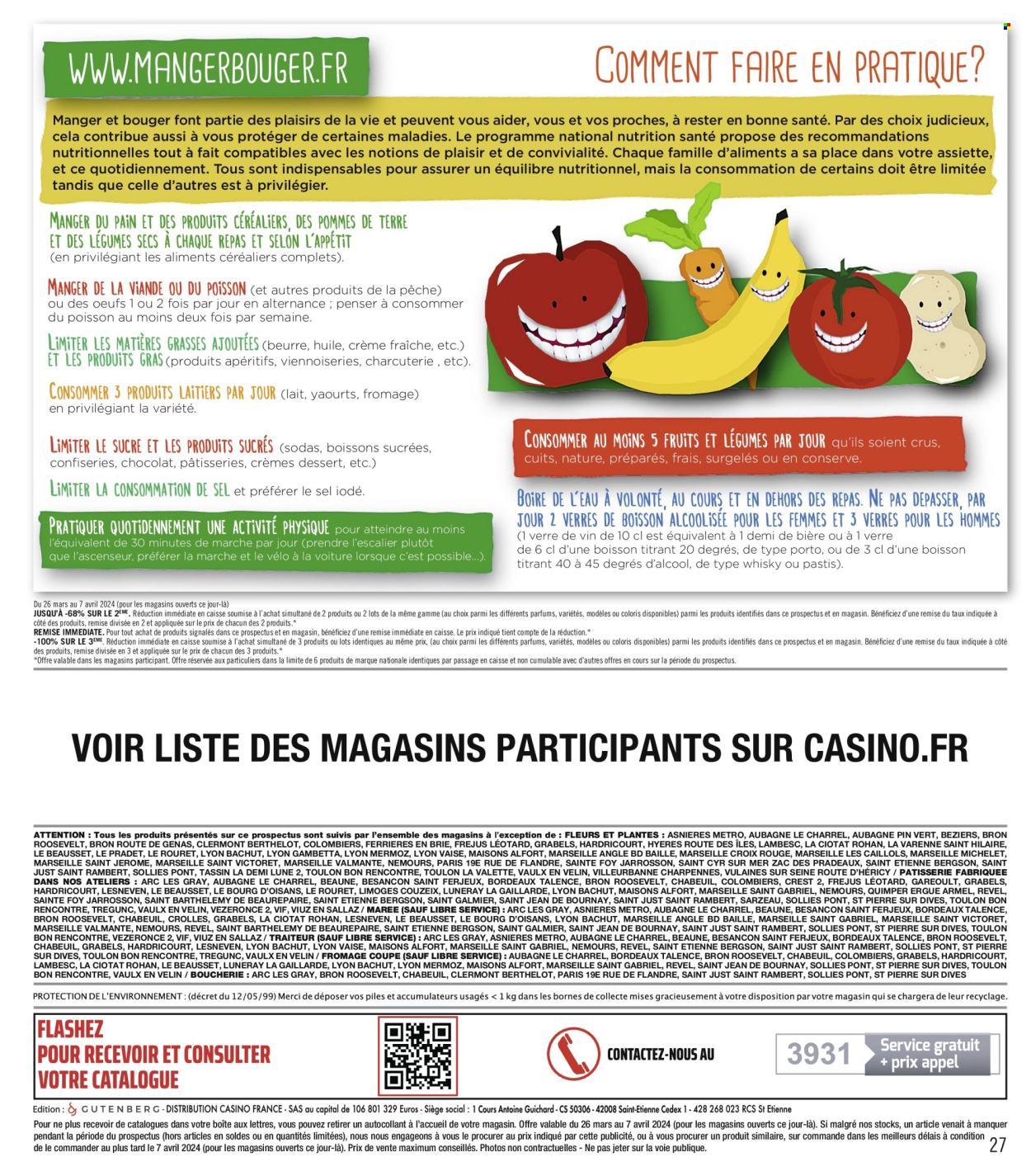 Catalogue Casino Supermarchés - 26.03.2024 - 07.04.2024. 