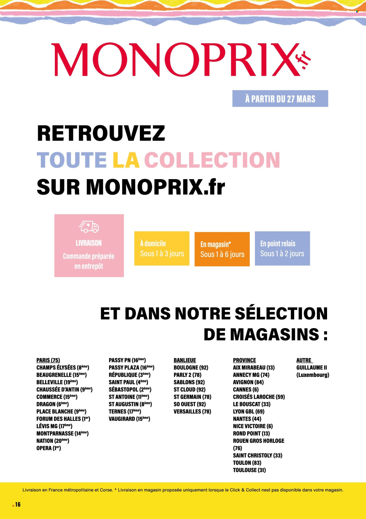Catalogue Monoprix. 