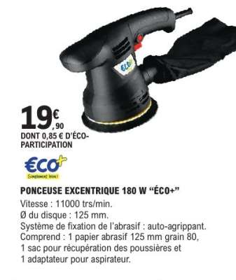 Ponceuse Excentrique 180 W 'Éco+'
