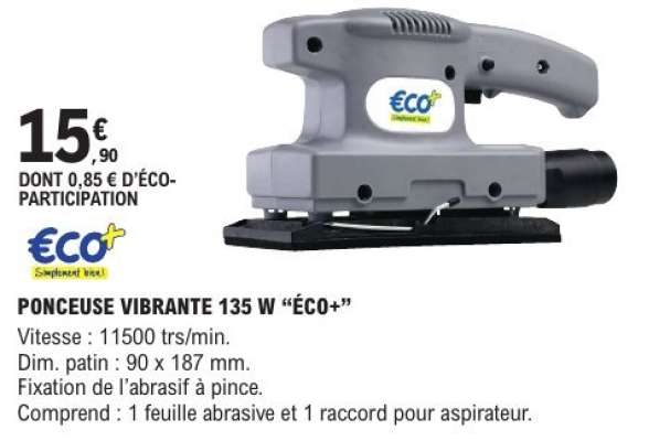 PONCEUSE VIBRANTE 135 W “ÉCO+”
