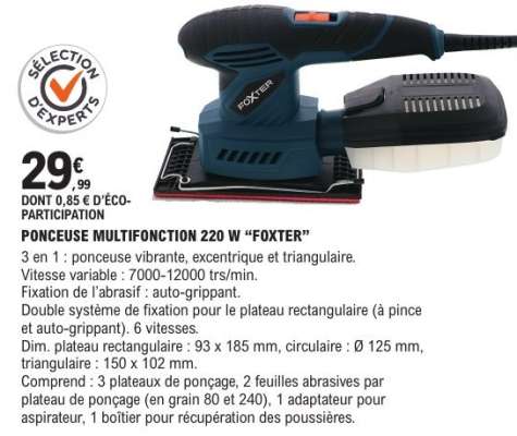 Ponceuse Multifonction 220 W 'Foxter'