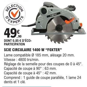 Scie Circulaire 1400 W "Foxter"