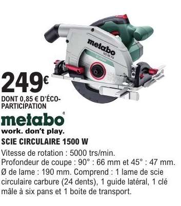 Scie Circulaire 1500 W