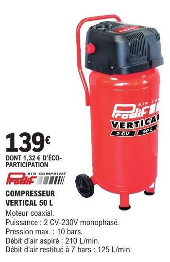 COMPRESSEUR VERTICAL 50 L