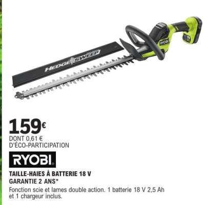 RYOBI Taille-haies à batterie 18 V