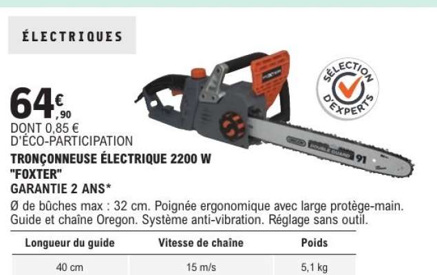 TRONÇONNEUSE ÉLECTRIQUE 2200 W "FOXTER"