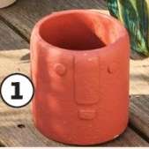 1 - Cache-Pot Tête En Ciment Ø10 X H.13 Cm - Réf. 512671
3 Coloris assortis