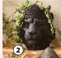 Cache Pot King Lion Et Gorille H.36,5/38 Cm - Réf. 106793