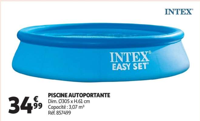 Piscine Autoportante - Dim. Ø305 x H.61 cm
Capacité : 3,07 m³
Réf. 857499
