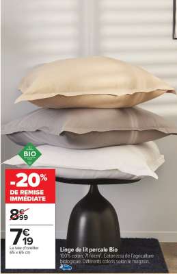 Linge de lit "Percale bio"