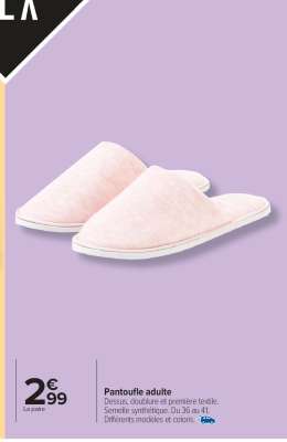 Pantoufle adulte