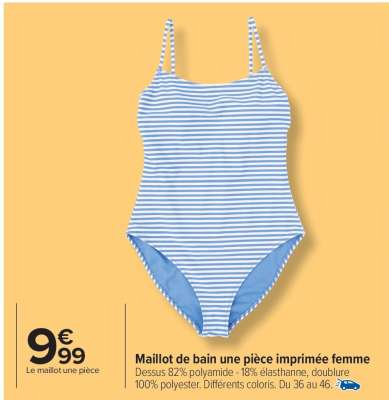Maillot de bain une pièce imprimée femme