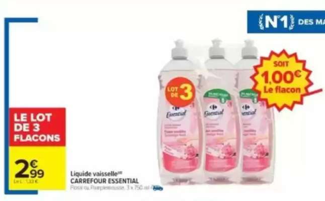 LIQUIDE VAISSELLE CARREFOUR ESSENTIAL