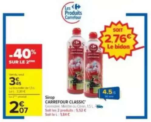 Sirop CARREFOUR CLASSIC