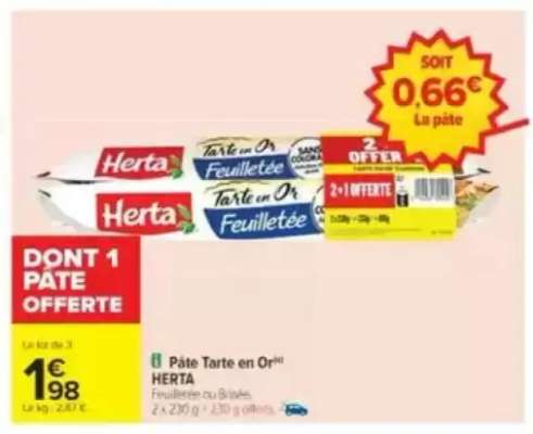 Pâte Tarte en Or HERTA