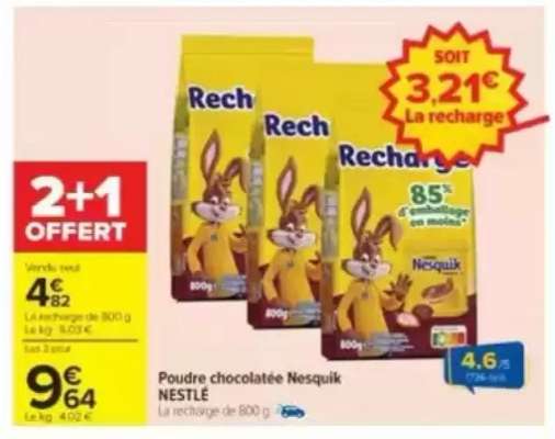 POUDRE CHOCOLATÉE NESQUIK NESTLÉ
