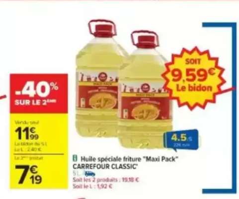 Huile spéciale friture 'Maxi Pack' CARREFOUR CLASSIC