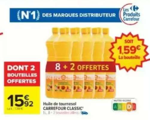 HUILE DE TOURNESOL CARREFOUR CLASSIC