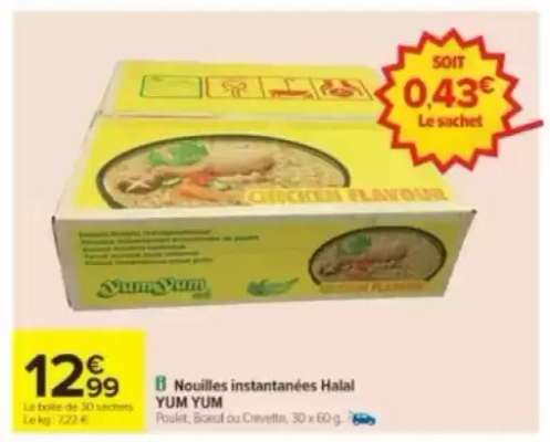 Nouilles instantanées Halal YUM YUM