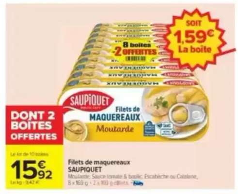 FILETS DE MAQUEREAUX 'SAUPIQUET'