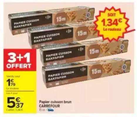 Papier cuisson brun CARREFOUR