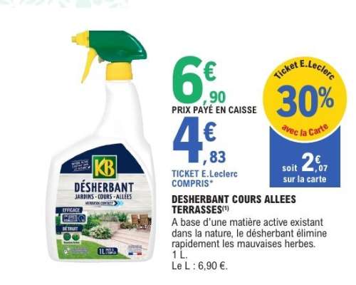 DESHERBANT COURS ALLEES TERRASSES